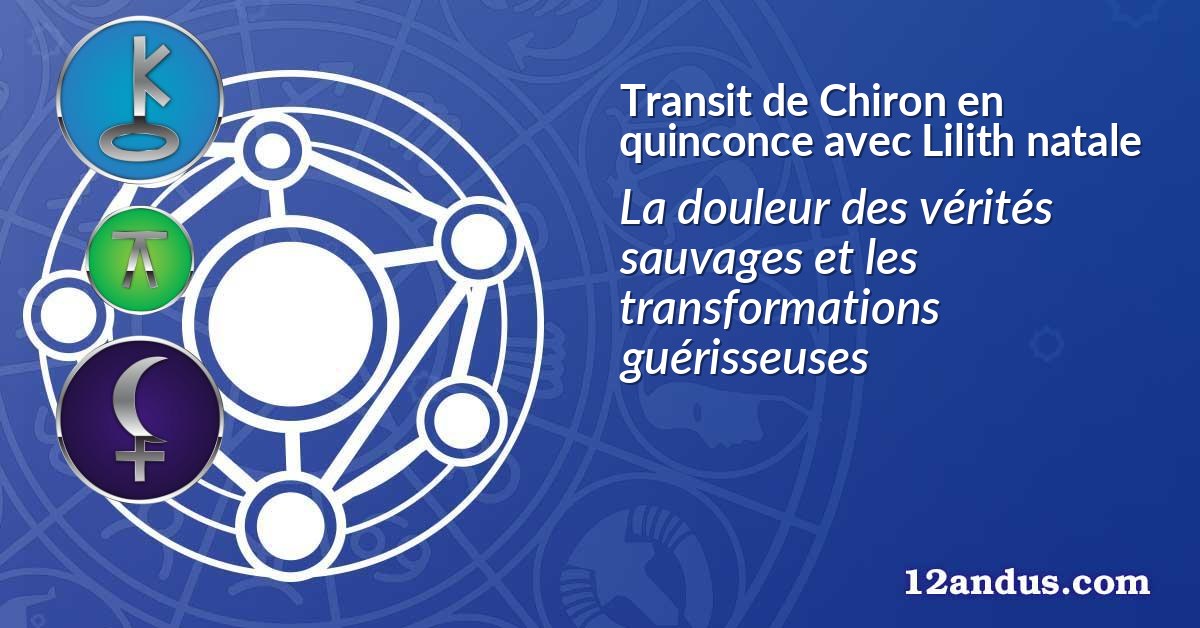 Transit de Chiron en quinconce avec Lilith natale