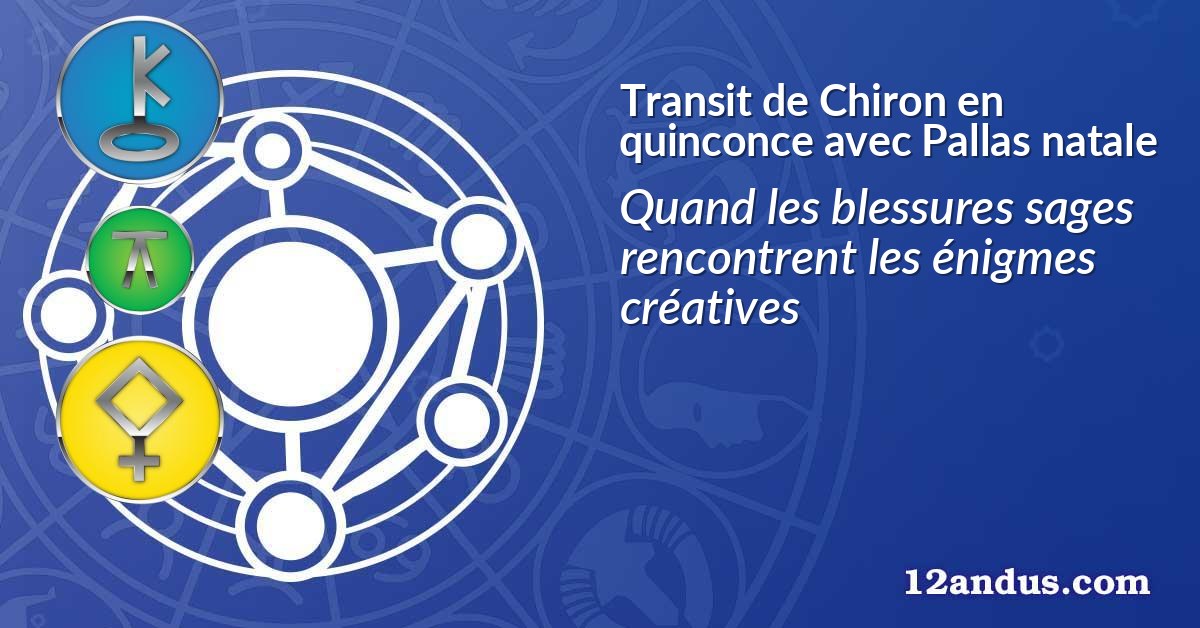 Transit de Chiron en quinconce avec Pallas natale