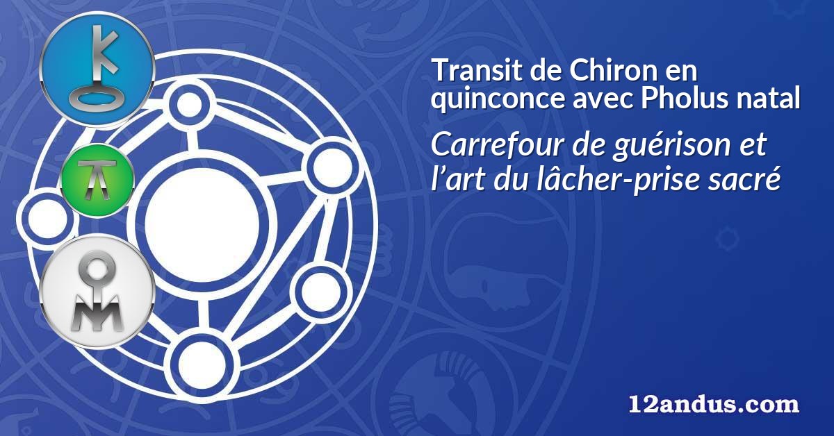 Transit de Chiron en quinconce avec Pholus natal