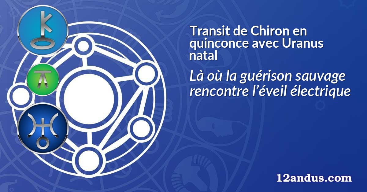 Transit de Chiron en quinconce avec Uranus natal