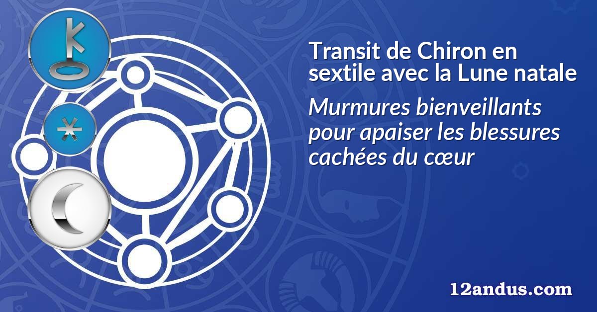 Transit de Chiron en sextile avec la Lune natale