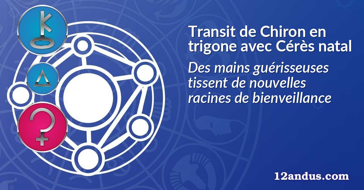 Transit de Chiron en trigone avec Cérès natal