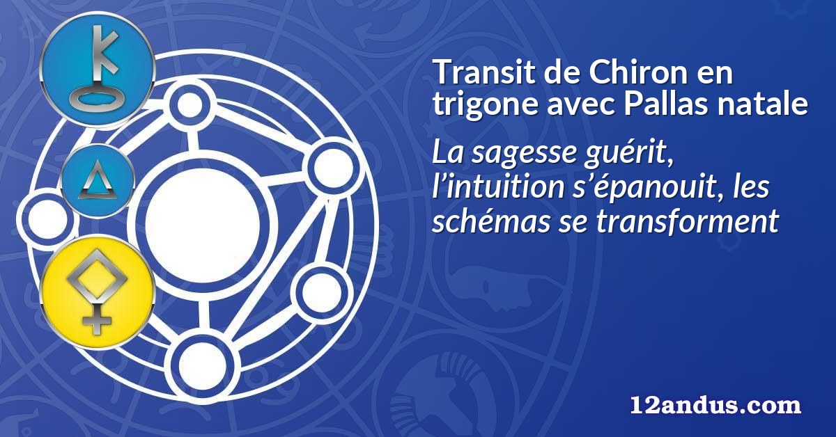 Transit de Chiron en trigone avec Pallas natale