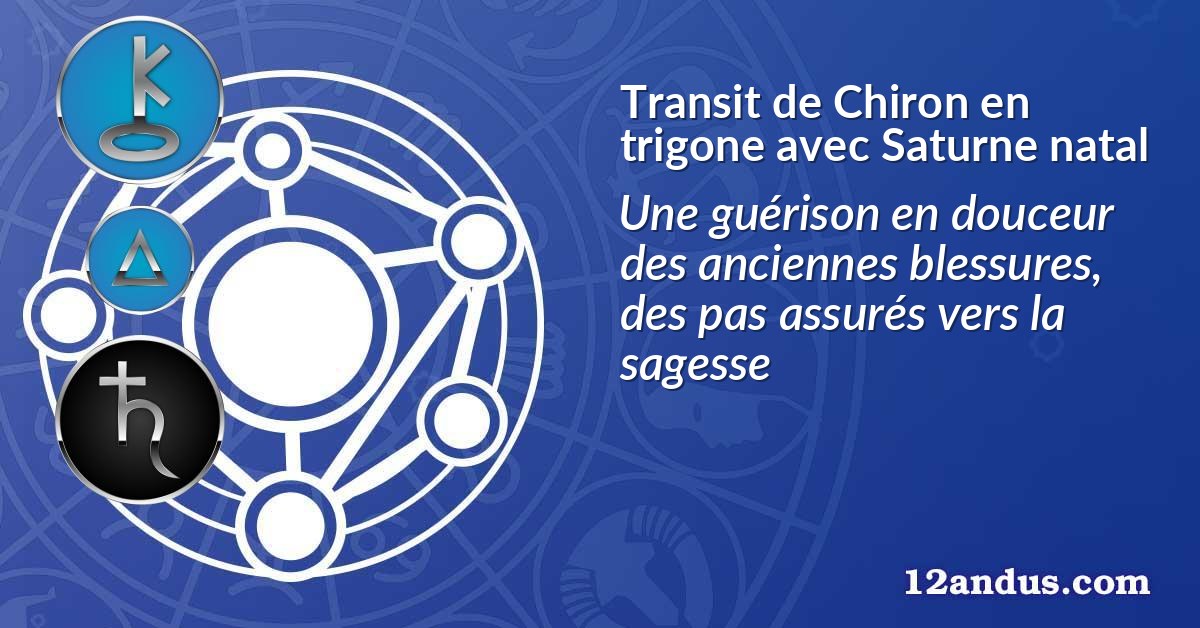 Transit de Chiron en trigone avec Saturne natal