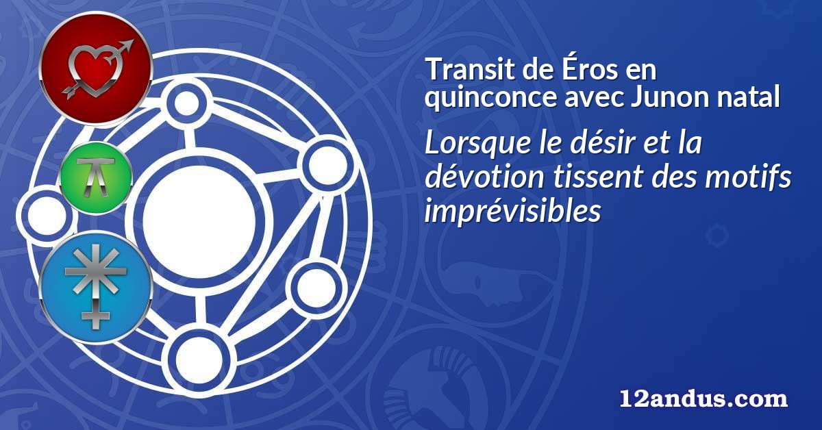 Transit de Éros en quinconce avec Junon natal