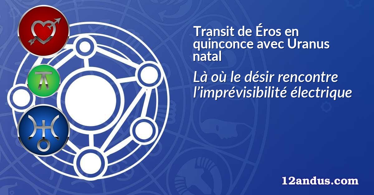 Transit de Éros en quinconce avec Uranus natal