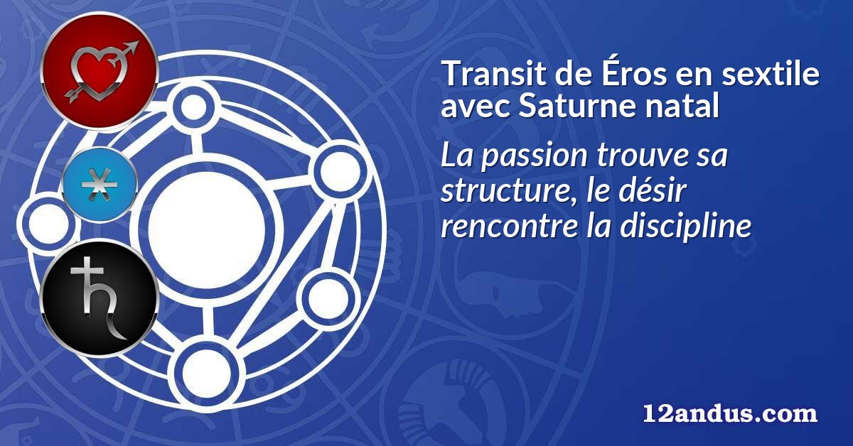 Transit de Éros en sextile avec Saturne natal