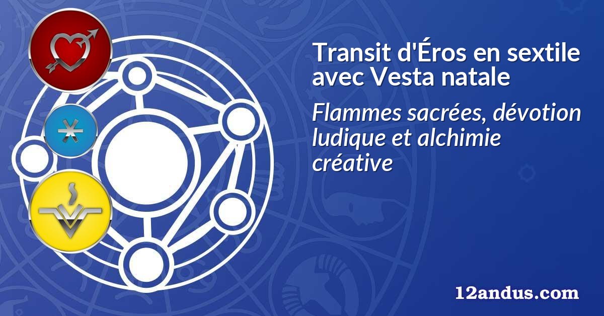 Transit d'Éros en sextile avec Vesta natale