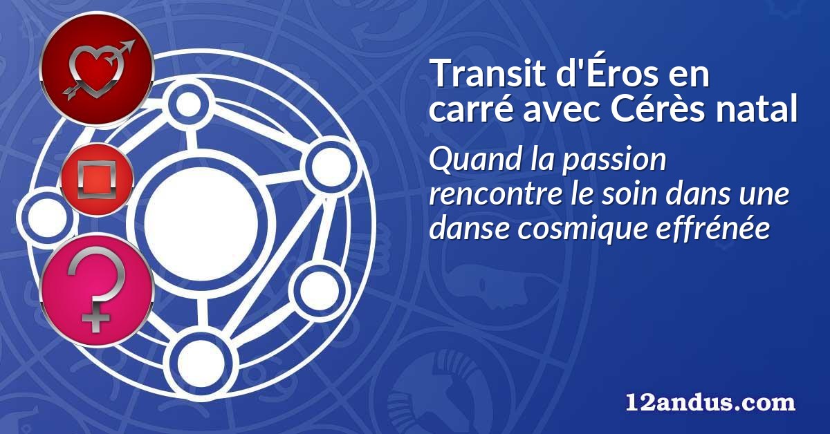 Transit d'Éros en carré avec Cérès natal