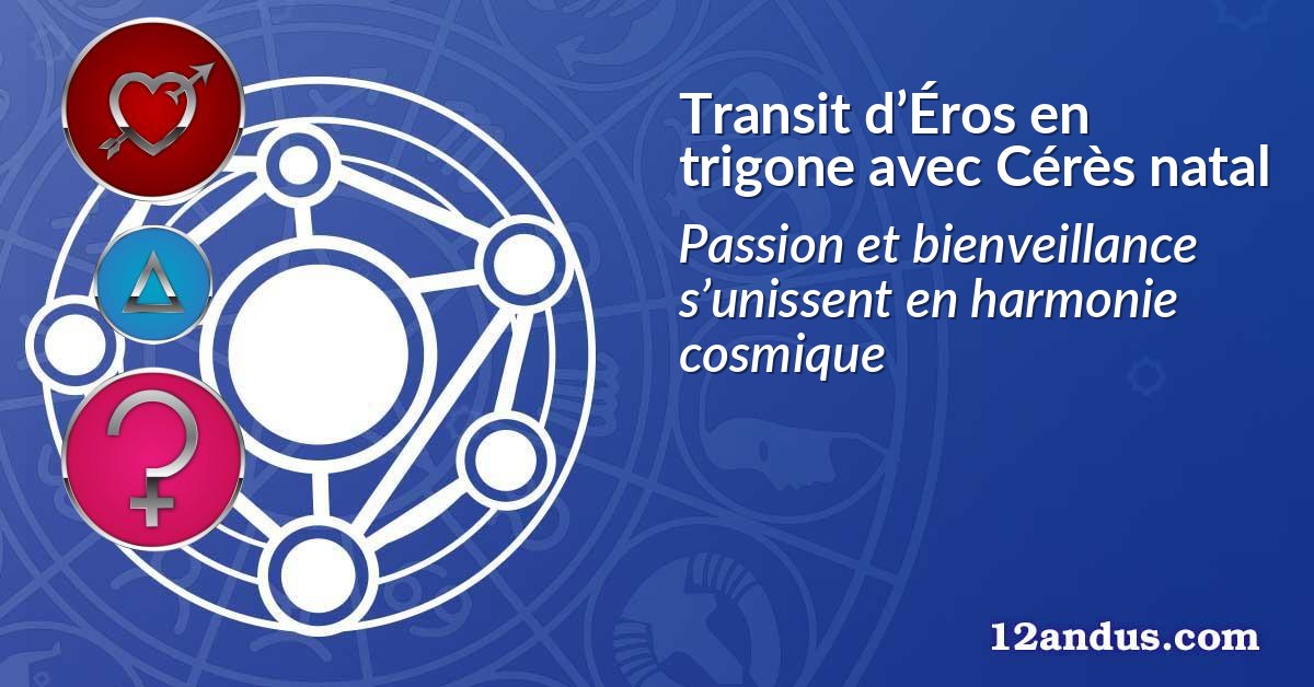 Transit d’Éros en trigone avec Cérès natal
