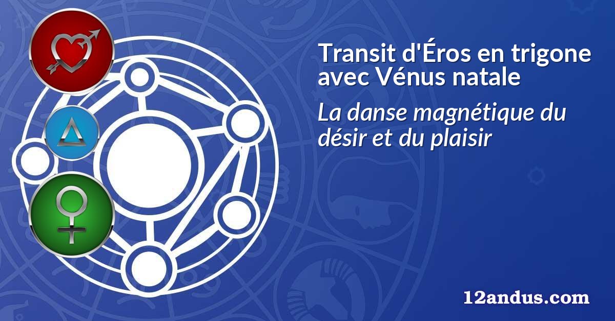 Transit d'Éros en trigone avec Vénus natale