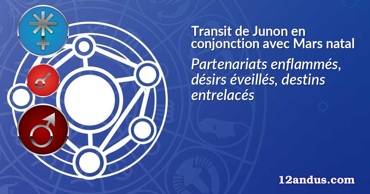 Transit de Junon en conjonction avec Mars natal
