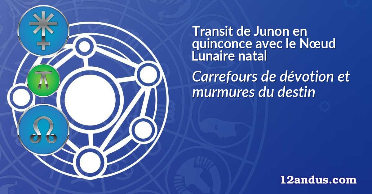 Transit de Junon en quinconce avec le Nœud Lunaire natal