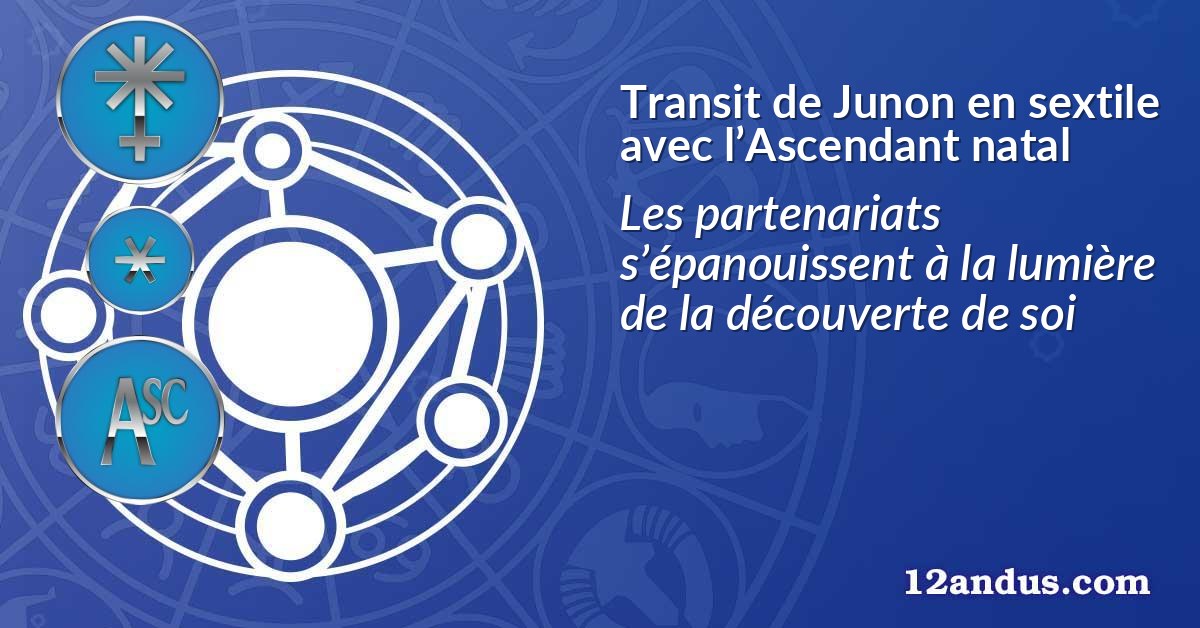Transit de Junon en sextile avec l’Ascendant natal