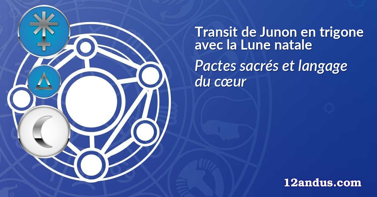 Transit de Junon en trigone avec la Lune natale