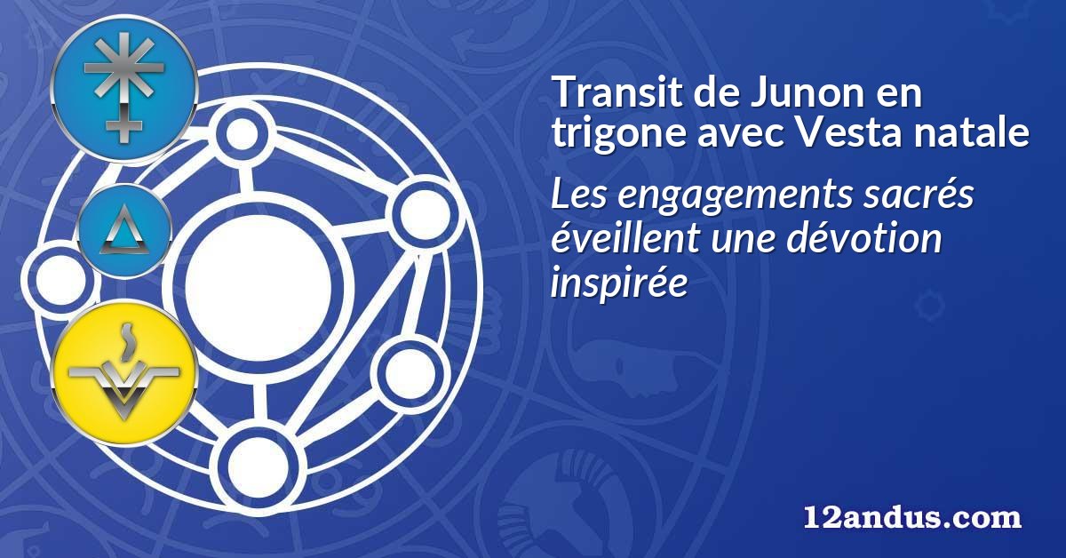 Transit de Junon en trigone avec Vesta natale