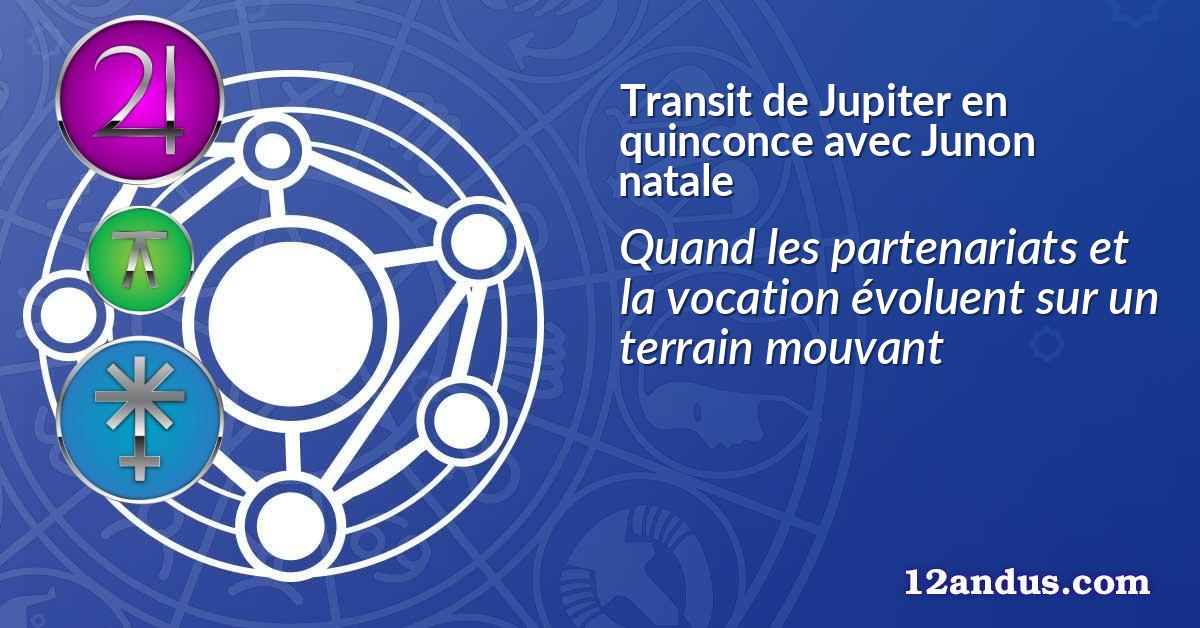 Transit de Jupiter en quinconce avec Junon natale