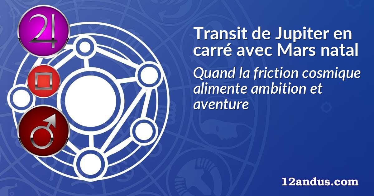 Transit de Jupiter en carré avec Mars natal