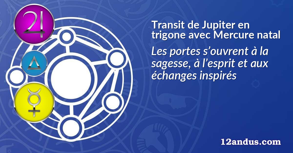 Transit de Jupiter en trigone avec Mercure natal