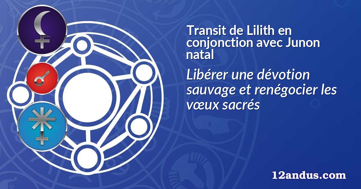 Transit de Lilith en conjonction avec Junon natal