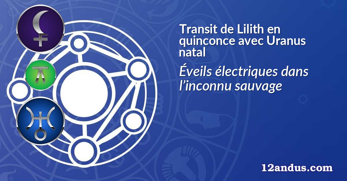 Transit de Lilith en quinconce avec Uranus natal