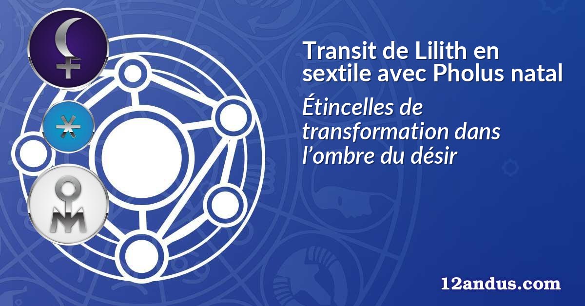 Transit de Lilith en sextile avec Pholus natal