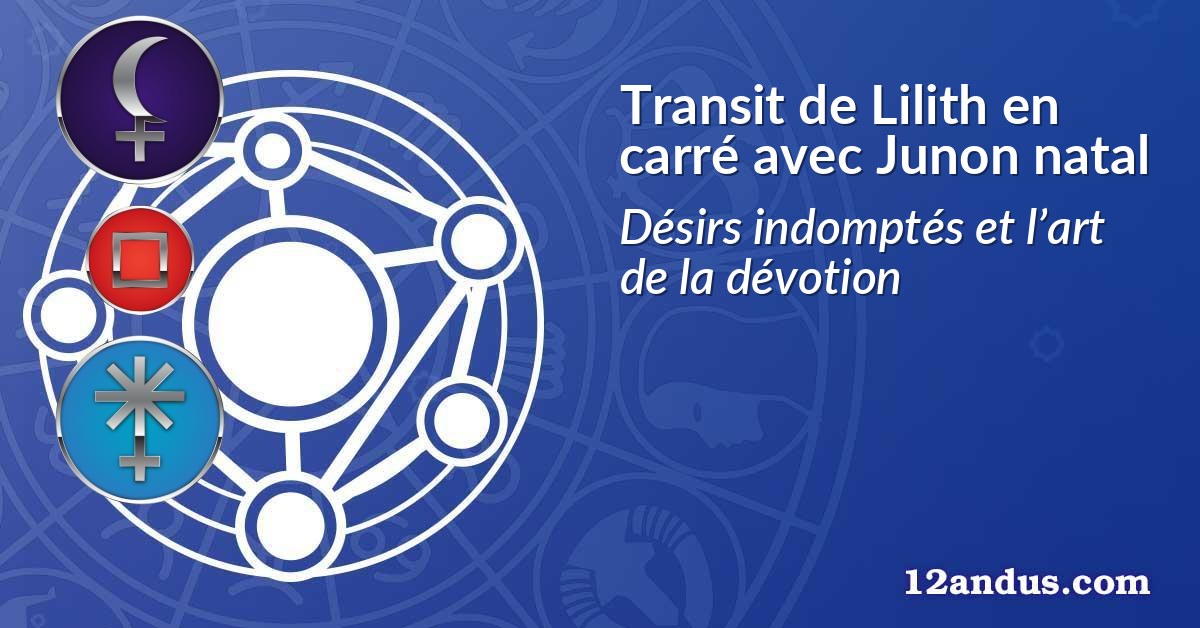 Transit de Lilith en carré avec Junon natal