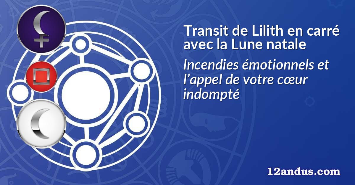 Transit de Lilith en carré avec la Lune natale