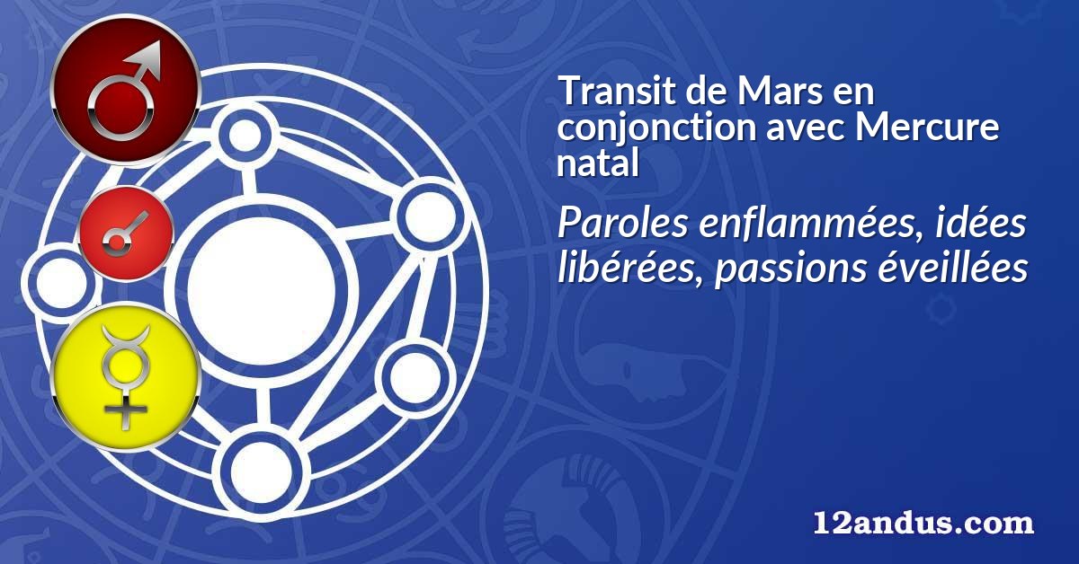 Transit de Mars en conjonction avec Mercure natal