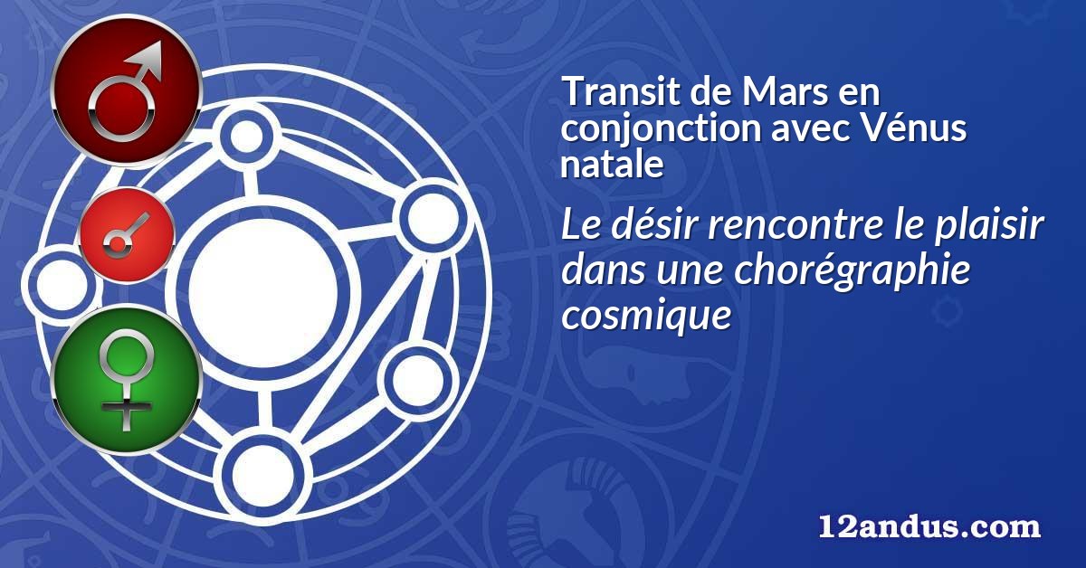 Transit de Mars en conjonction avec Vénus natale
