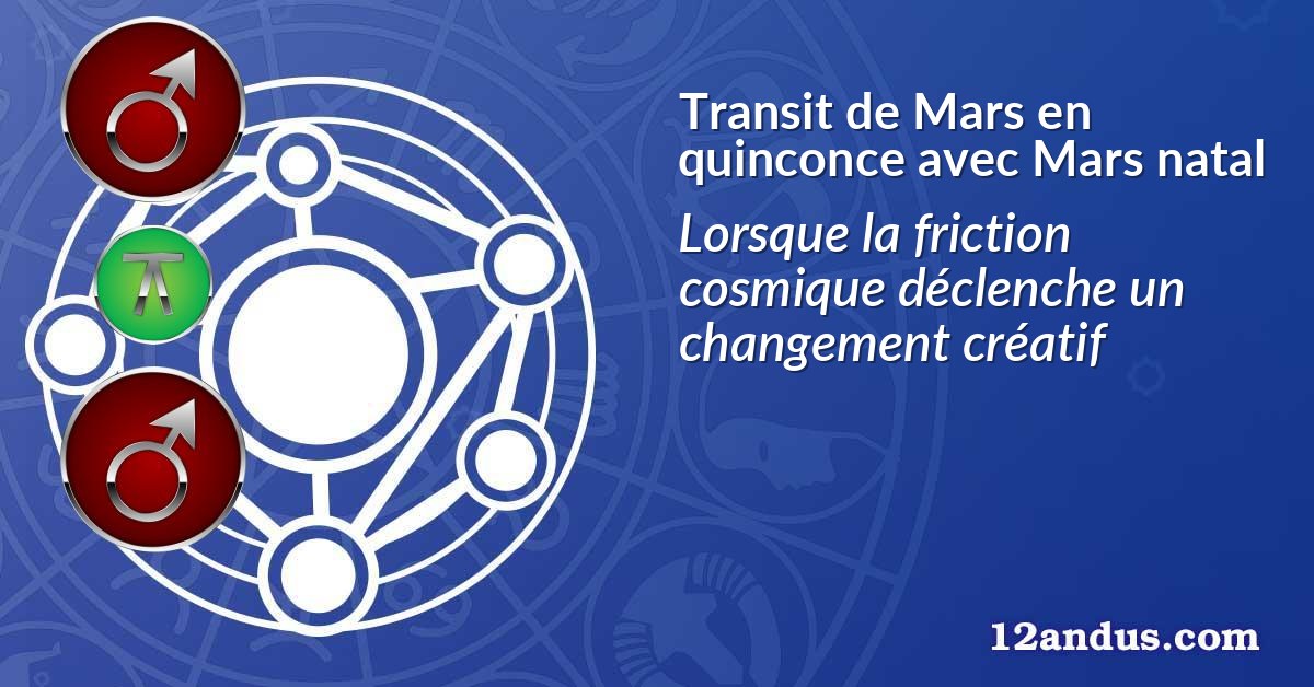 Transit de Mars en quinconce avec Mars natal