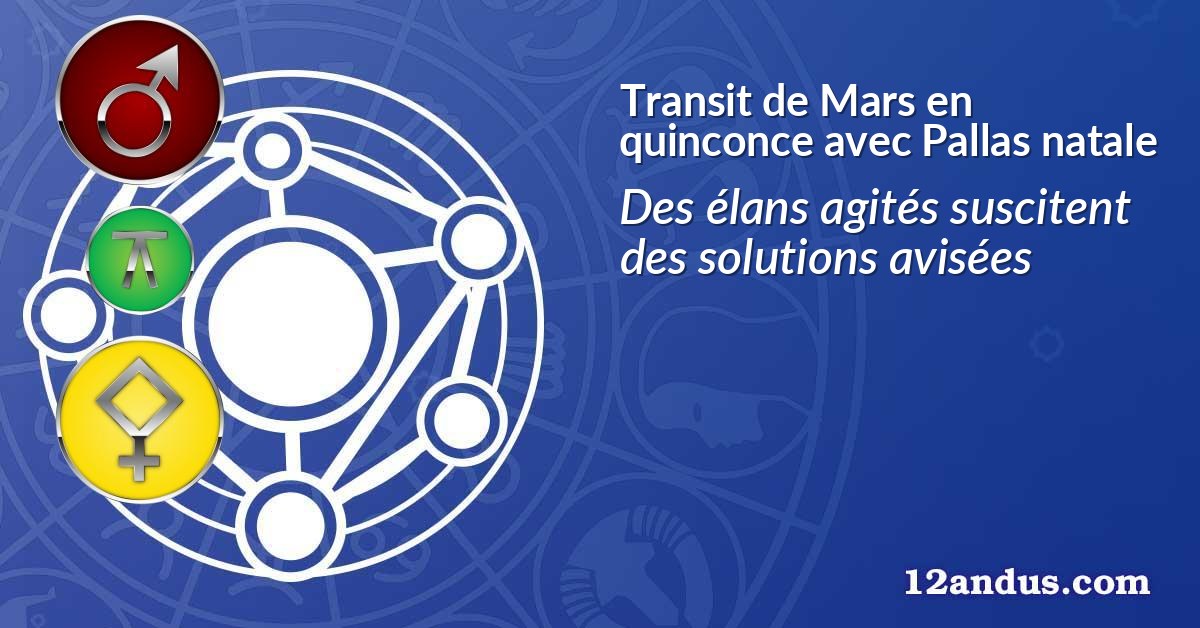 Transit de Mars en quinconce avec Pallas natale