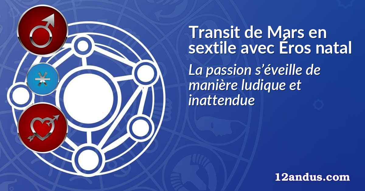 Transit de Mars en sextile avec Éros natal