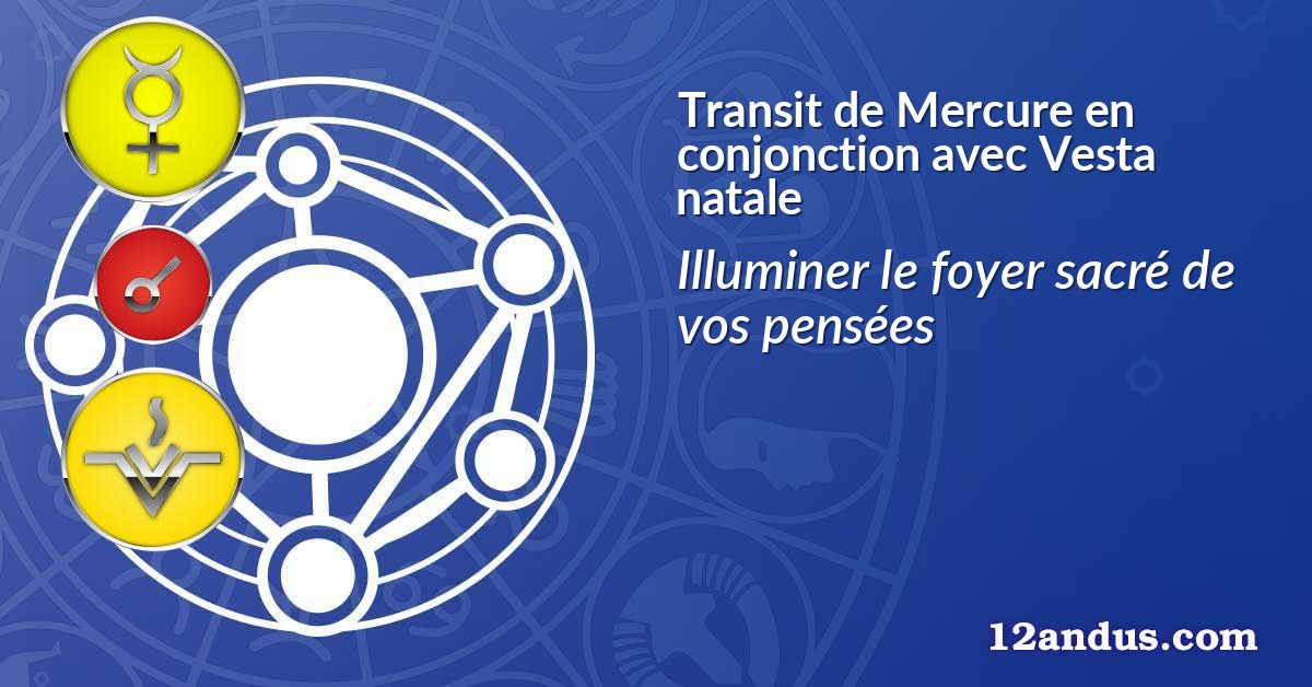 Transit de Mercure en conjonction avec Vesta natale