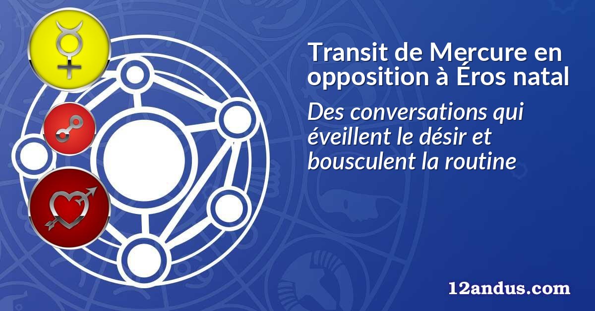 Transit de Mercure en opposition à Éros natal