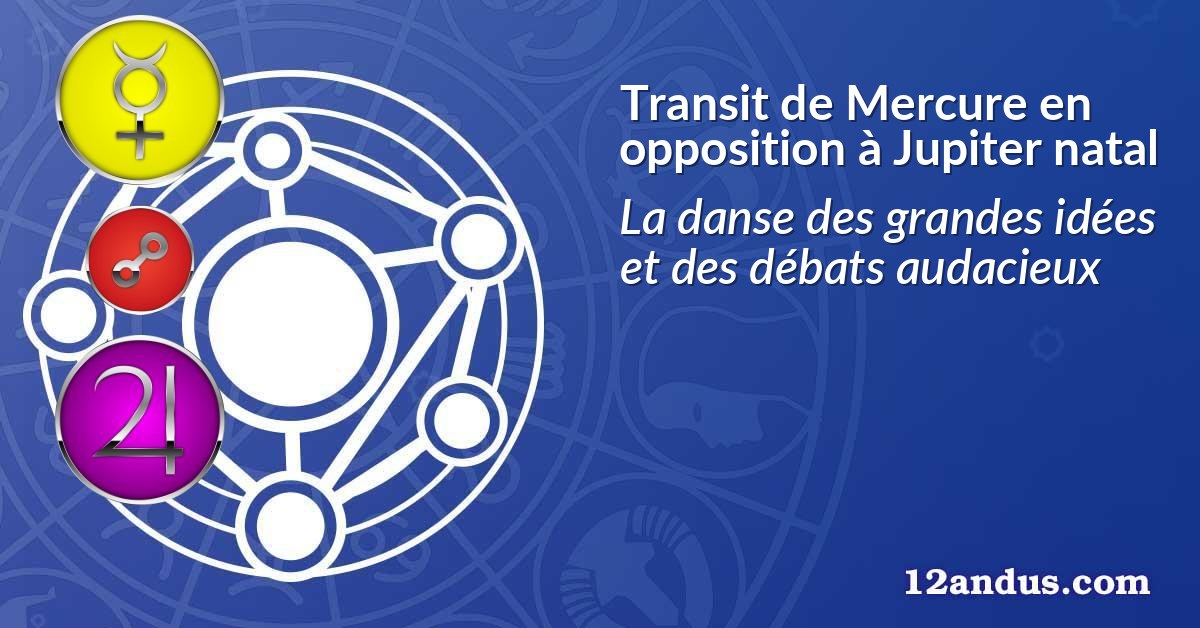 Transit de Mercure en opposition à Jupiter natal