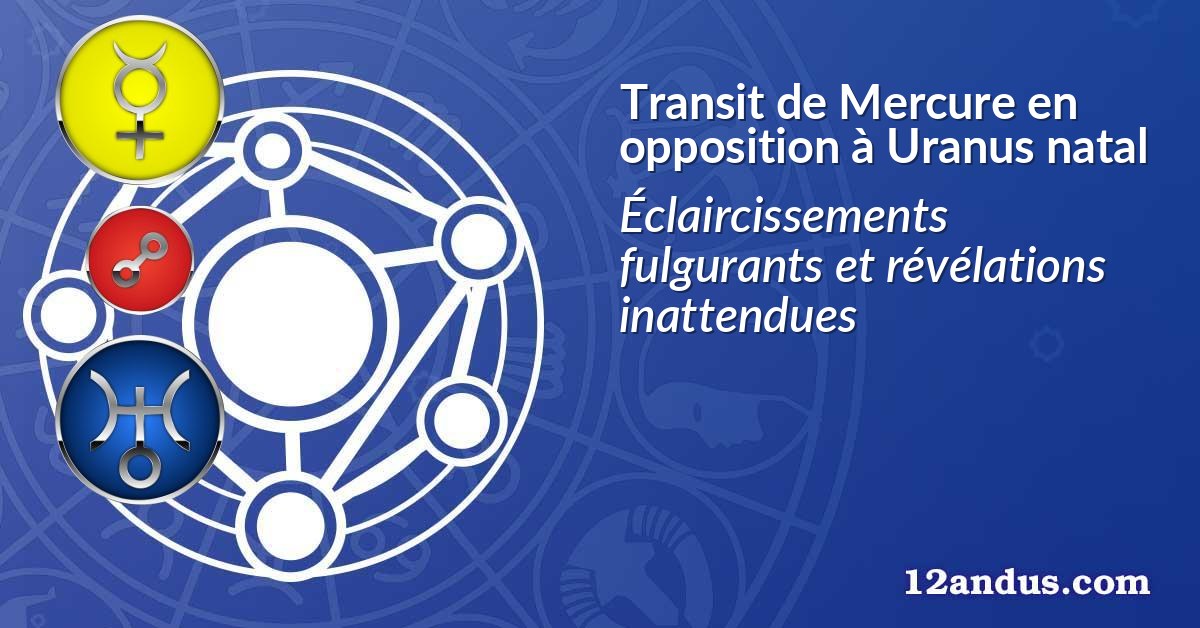 Transit de Mercure en opposition à Uranus natal