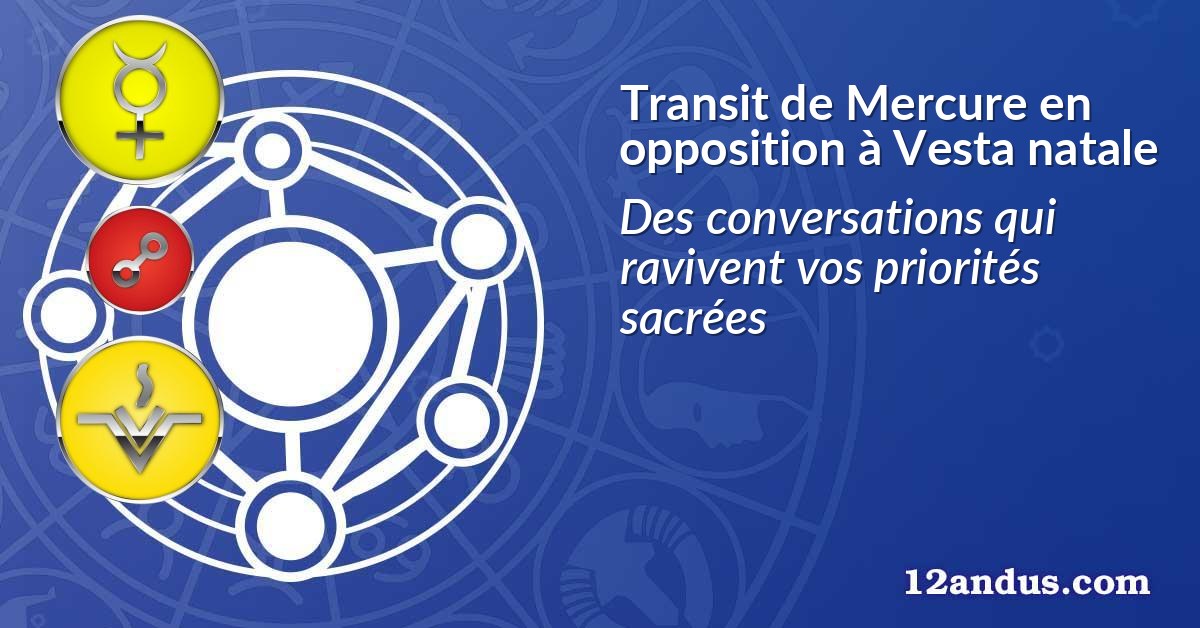 Transit de Mercure en opposition à Vesta natale
