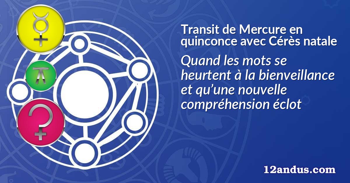 Transit de Mercure en quinconce avec Cérès natale