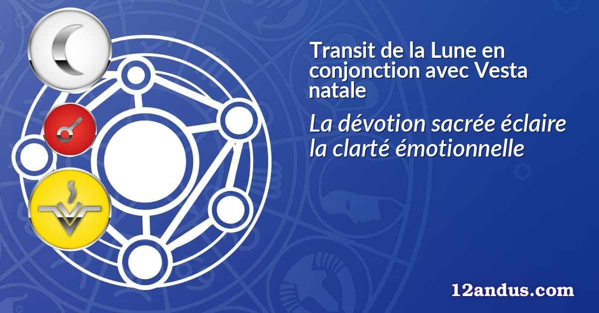Transit de la Lune en conjonction avec Vesta natale