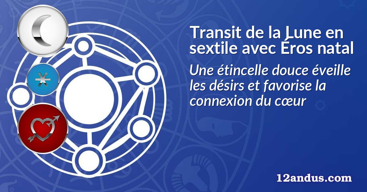 Transit de la Lune en sextile avec Éros natal