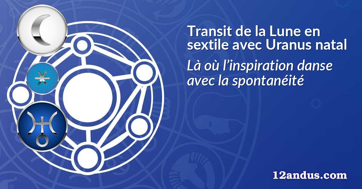 Transit de la Lune en sextile avec Uranus natal