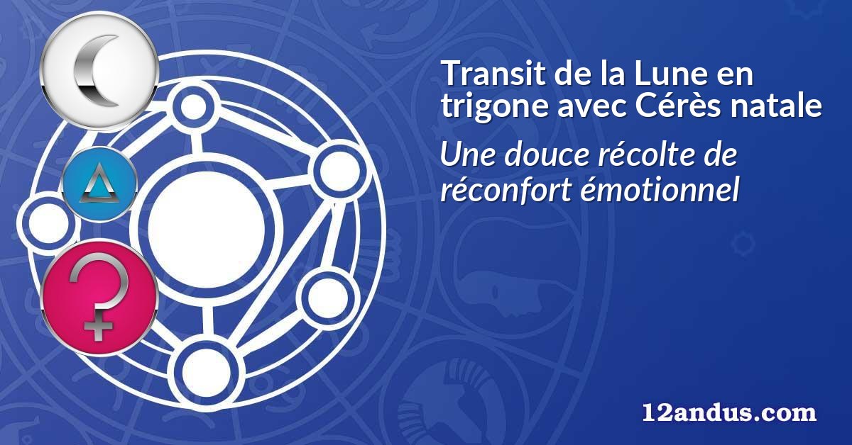 Transit de la Lune en trigone avec Cérès natale