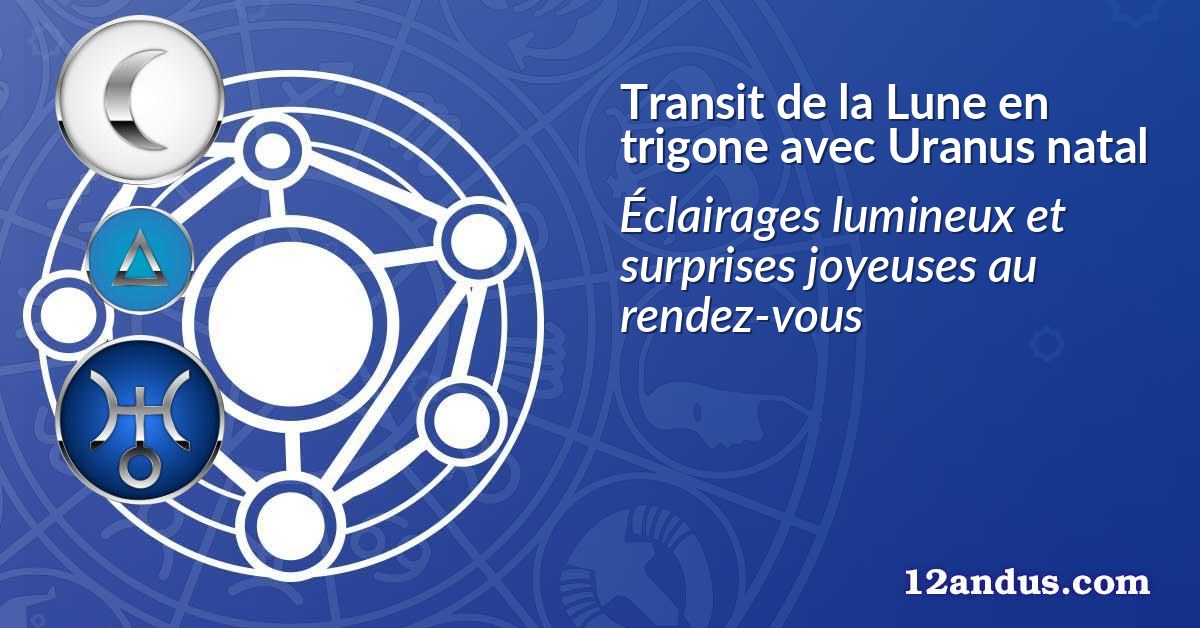 Transit de la Lune en trigone avec Uranus natal
