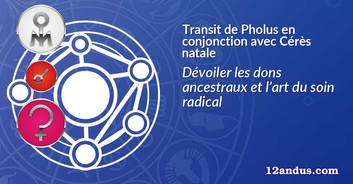 Transit de Pholus en conjonction avec Cérès natale