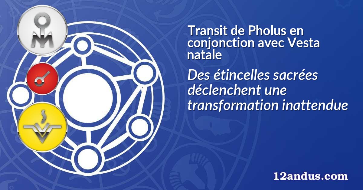 Transit de Pholus en conjonction avec Vesta natale