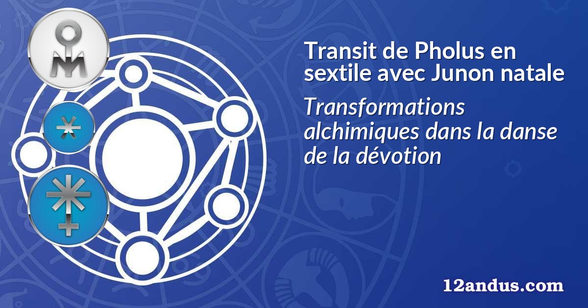 Transit de Pholus en sextile avec Junon natale
