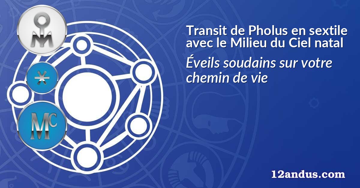 Transit de Pholus en sextile avec le Milieu du Ciel natal
