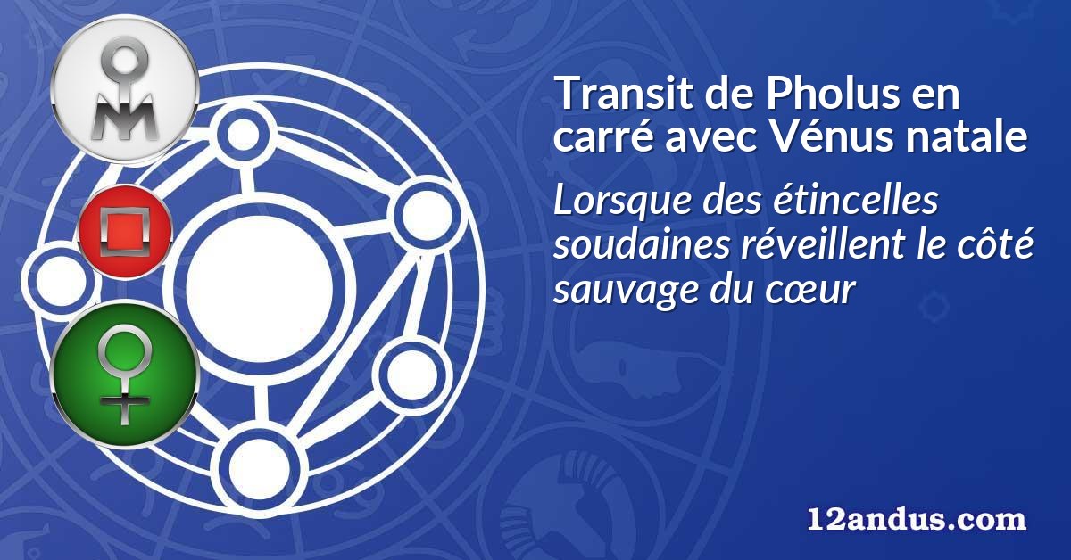 Transit de Pholus en carré avec Vénus natale