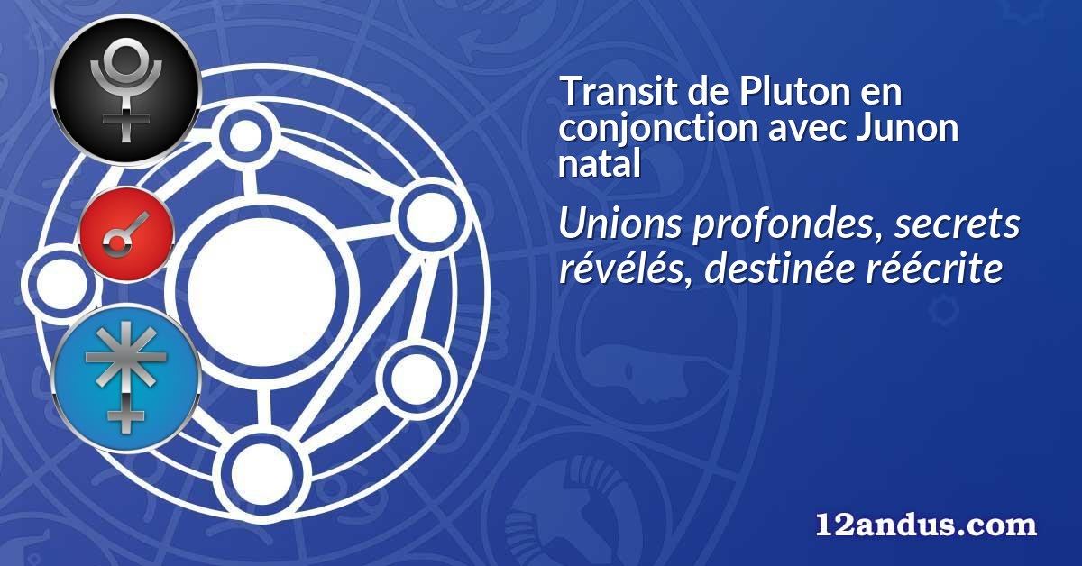 Transit de Pluton en conjonction avec Junon natal